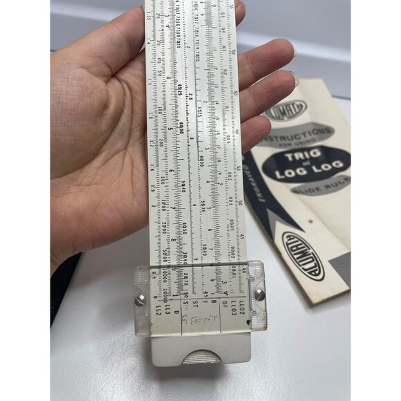 Vintage 1970’s Slide Rule Acu-Math No. 150 Engineer with LEATHER Case Acumath - Picture 3 of 9